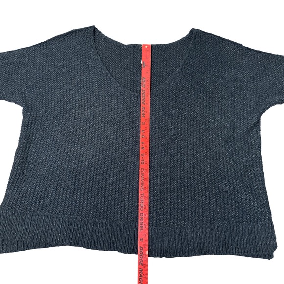 Free People Women's Knit Oversized Sweater Black Size Medium - Picture 4 of 6